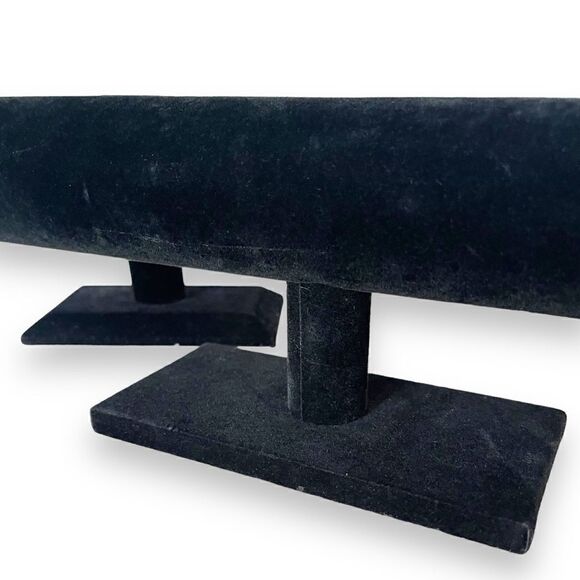 Black Velvet T-Bar Bracelet Jewelry Display Stand Set of 2 - Picture 12 of 15